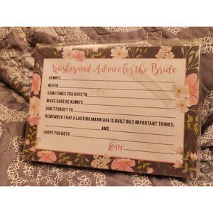 Bridal Advice Cards For Weddings (50) NWT